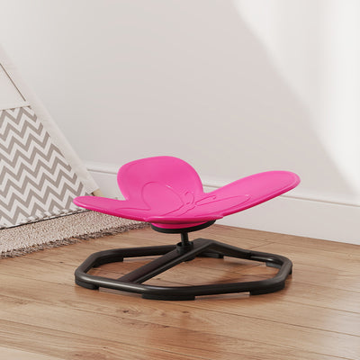AIYAPLAY Butterfly-Shaped-kids Swivel Chair, Sensory Spinning Chair for Balance, Coordination Training, Pink 