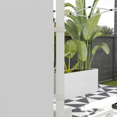 Outsunny Gazebo Side Panels, 2 Pack Sides Replacement, for 3x3(m) or 3x6m Pop Up Gazebo, with Windows and Doors, White 