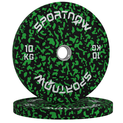SPORTNOW Olympic Weight Plates Set, Solid Rubber Bumper Plates Weights Discs with 2"/5cm Holes, for Home Gym Weight Lifting Strength Training, 2 x 10kg 