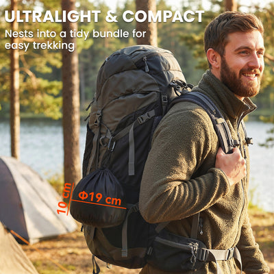 Outsunny Camping Cookware Set for 2-3 People, Ultralight Aluminium Camping Cooking Kit with Anti-Scald Handles, Grey 
