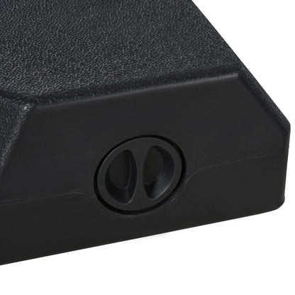 Outsunny 4PCs Fillable Parasol Base Weights with Steel Cross Base Garden Umbrella Stand 60L Water or 72kg Sand Filled Weights Plastic Black 