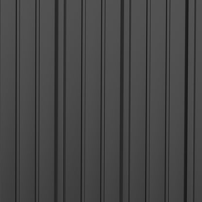 Outsunny 5.3 x 3.1ft Corrugated Steel Garden Shed - Black