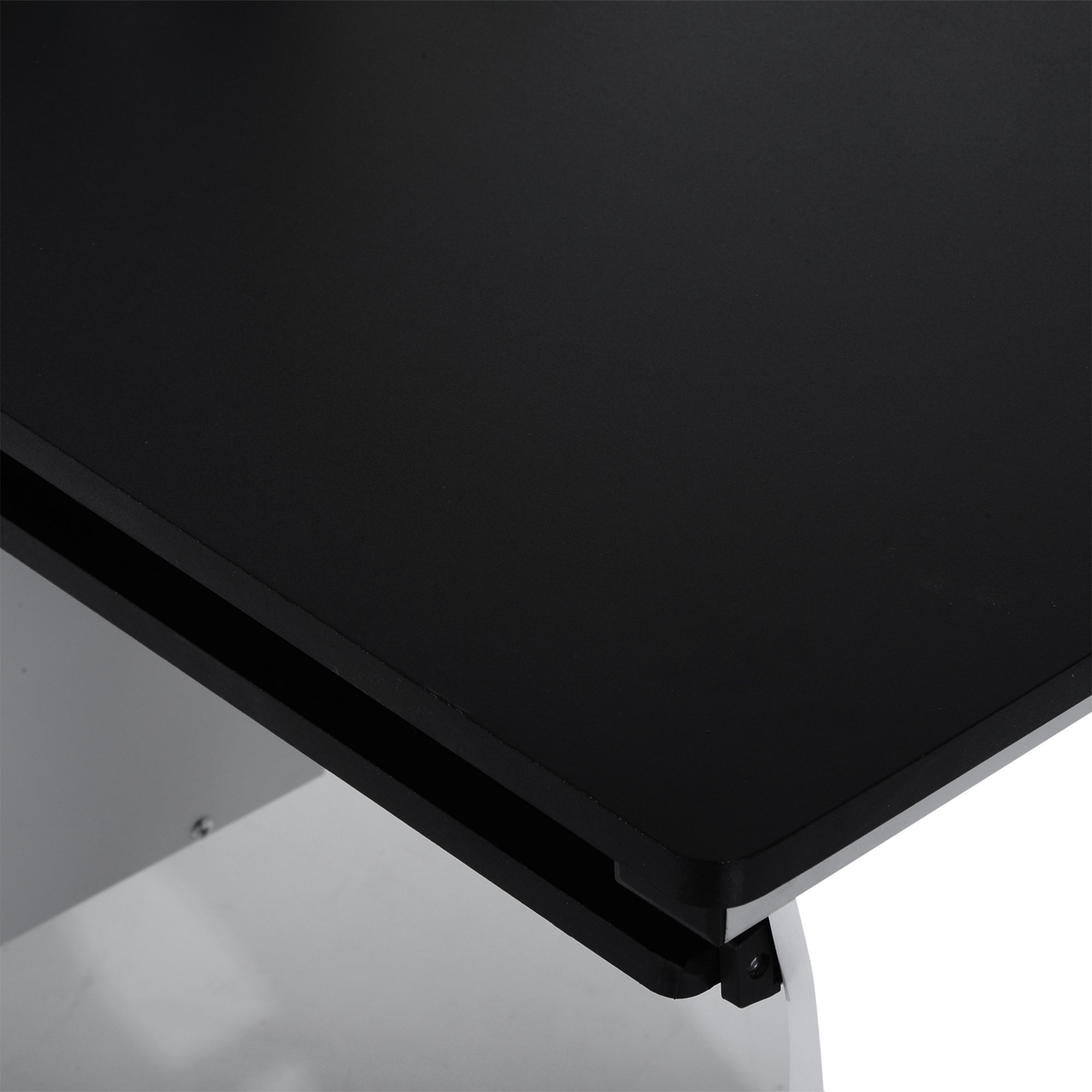HOMCOM Computer Desk with Sliding Keyboard Tray, Storage Drawers and Host Box Shelf, Home Office Desk, Study Workstation, 100 x 52 x 75cm, Black 