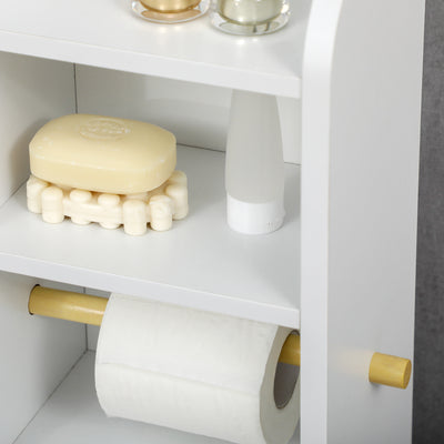 kleankin Multi-Storage Narrow Bathroom Cabinet - White 