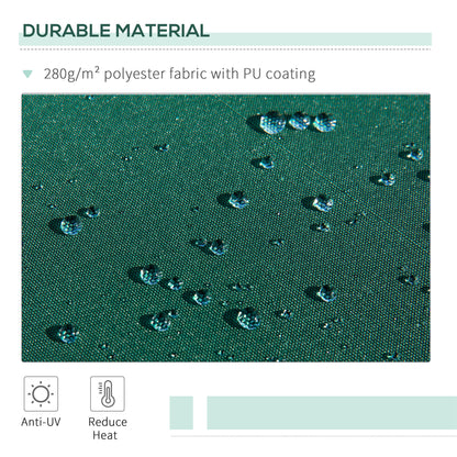 Outsunny Awning Canopy Manual Retractable Porch Sun Shade Shelter 3 x 2m Green 