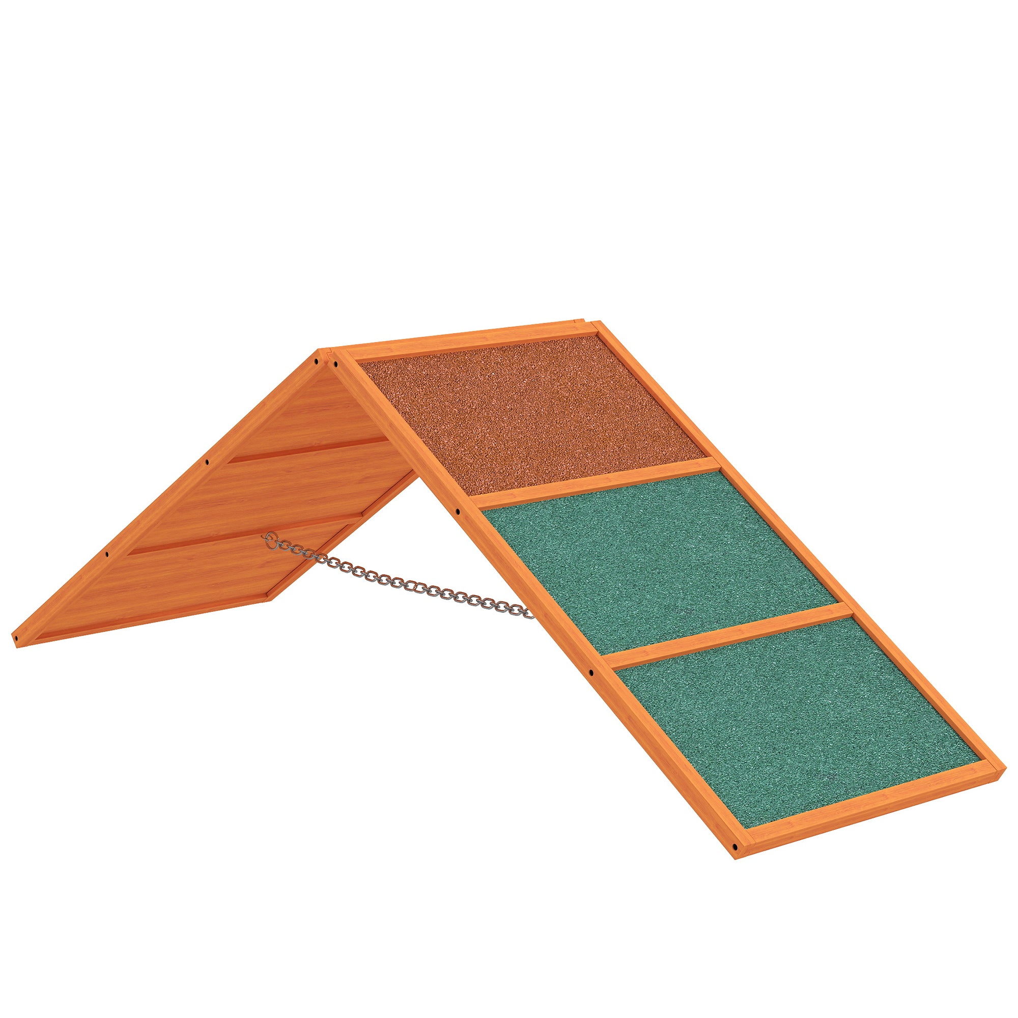 PawHut Dog Agility Equipment, Dog Playground Equipment with Non-slip Surface, A-frame, Agility Ramp for All Breeds, Orange 