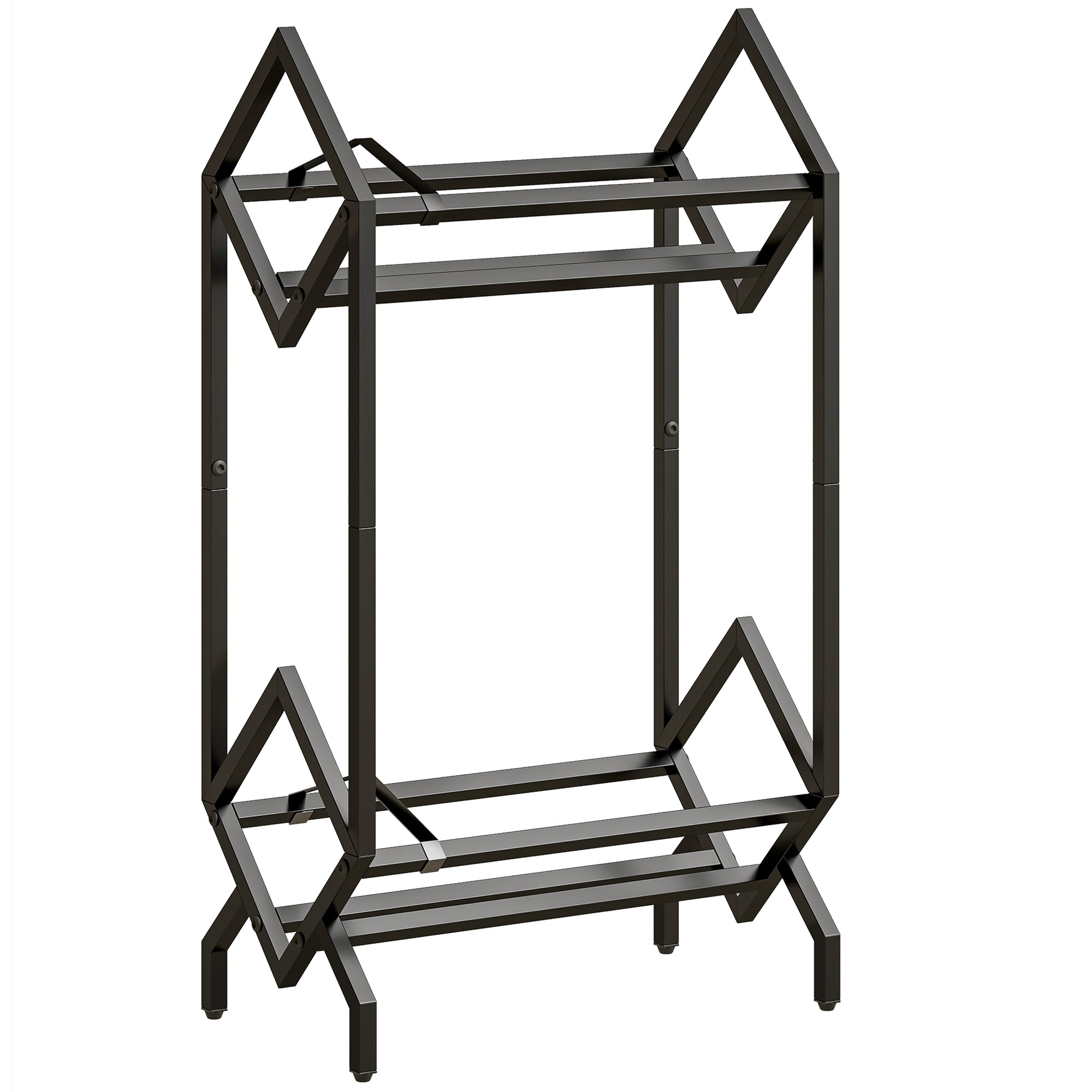 HOMCOM 50 CD Storage Rack, 2-Tier Metal CD Storage Unit, Free Standing, Easy to Assemble, Black 