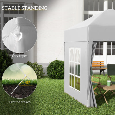 Outsunny Pop Up Gazebo Canopy, size (2 x2m)-White 