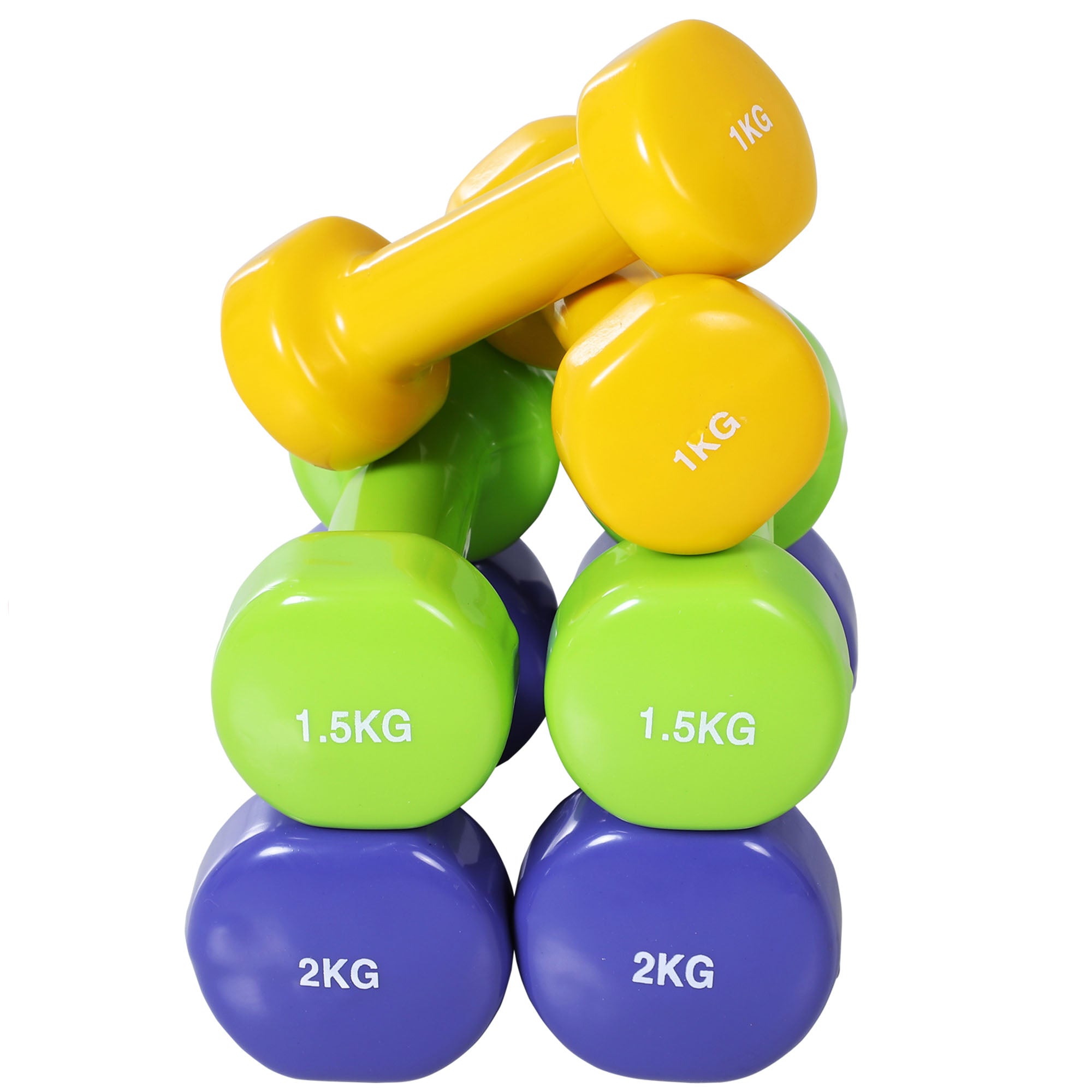 HOMCOM 10KG Dumbbells Set with Carry Case, Hand Weights for Women and Men Home Gym Weight Lifting Training 