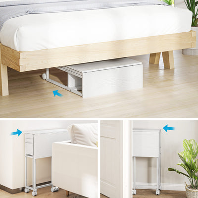 HOMCOM 63 cm Drop Leaf Writing Work Desk - White 