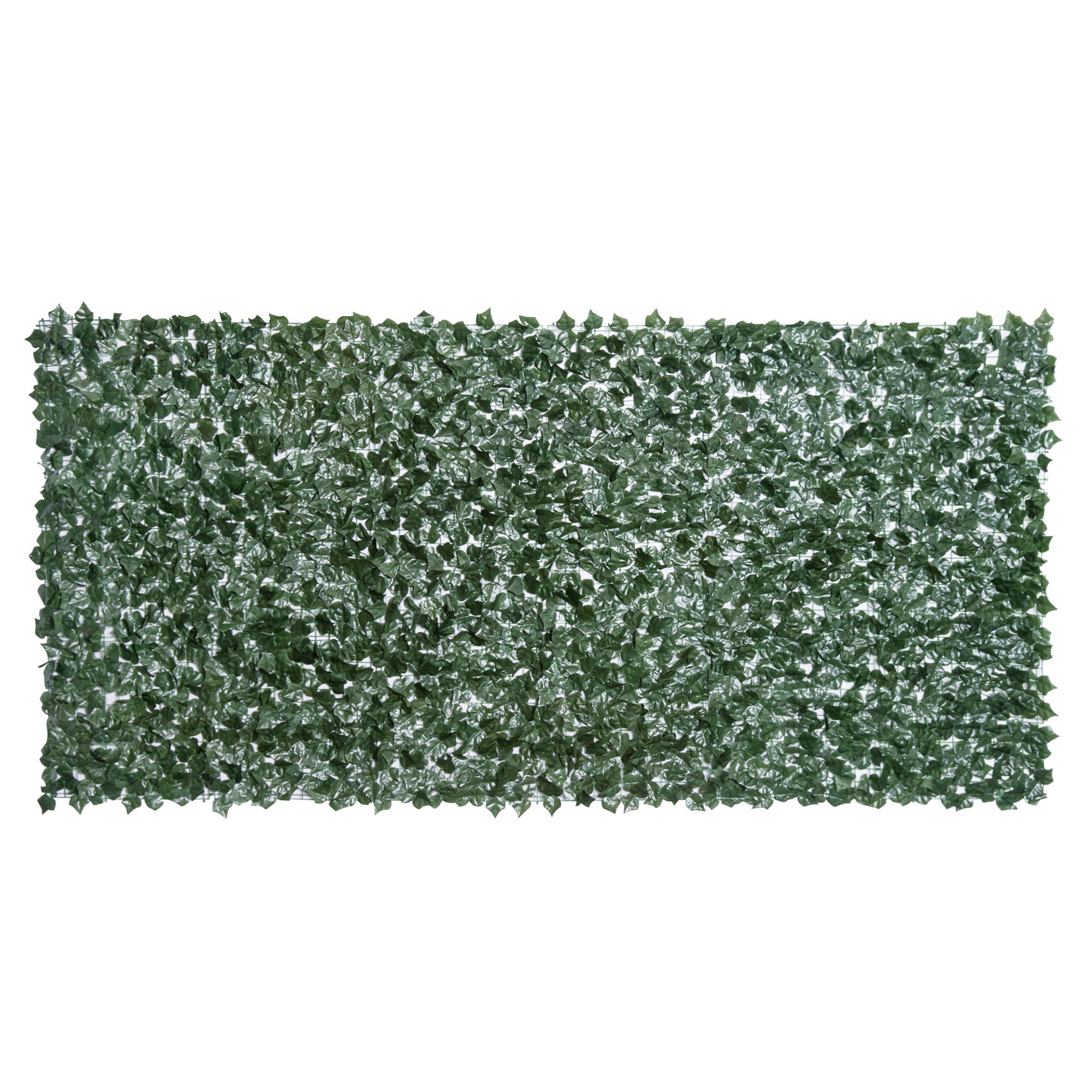Outsunny 1-Piece Artificial Leaf Hedge Screen Privacy Fence Panel for Garden Outdoor Indoor Decor, Dark Green, 3M x 1.5M 
