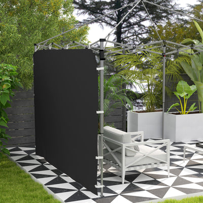 Outsunny 195 x 295cm Replacement Gazebo Sidewall - Black 