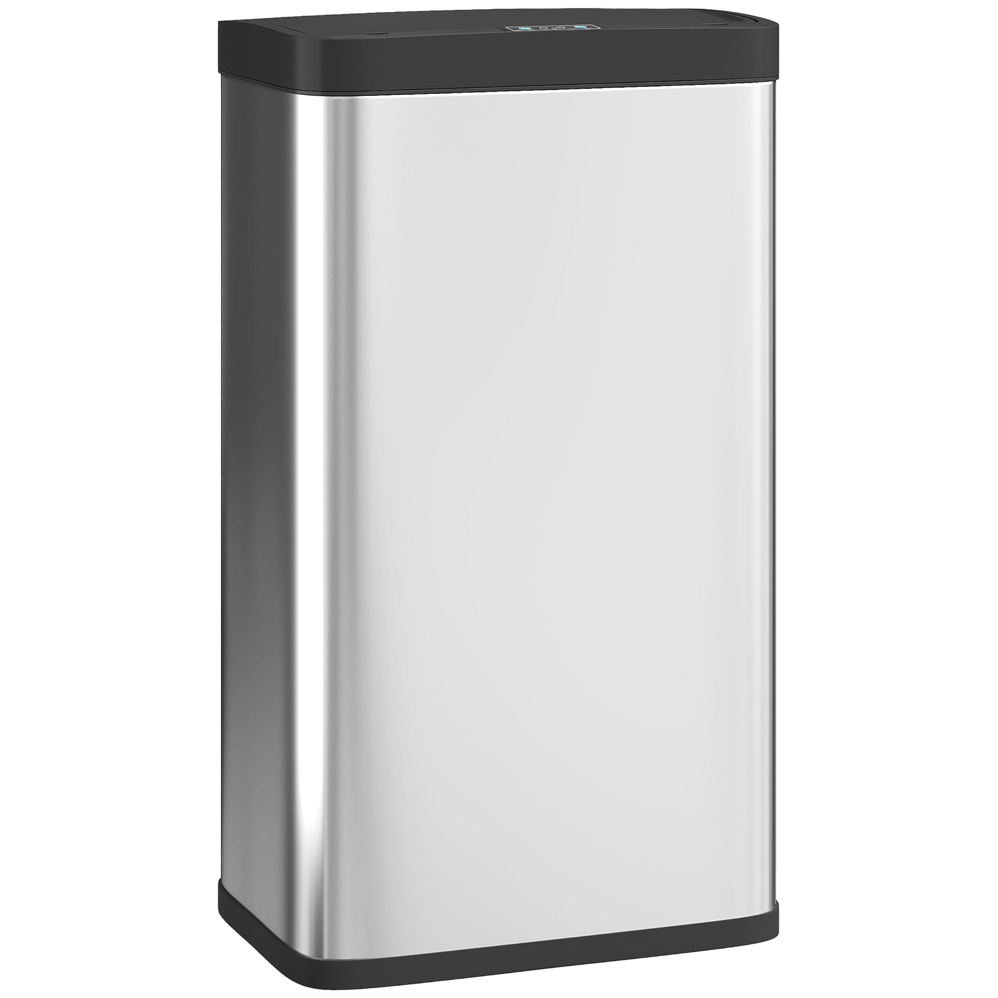 HOMCOM 45L Stainless Steel Sensor Bin - Silver Tone 