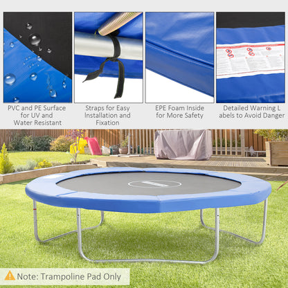HOMCOM 10FT Trampoline Pad, \'ce\'a6305cm Trampoline Accessories Surround Safety Pad Foam Padding Pads Replacement Spare, Blue