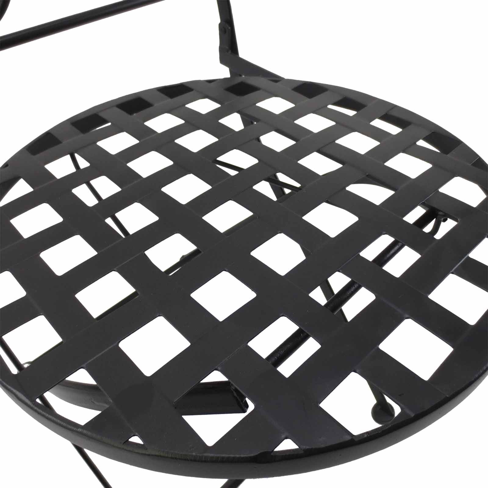 Outsunny 3 PCs Garden Mosaic Bistro Set Outdoor Patio 2 Folding Chairs & 1 Round Table  Outdoor Furniture Vintage 