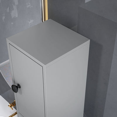 kleankin 180cm Slim Bathroom Cabinet, with Drawer, Shelves and Cupboards - Grey 