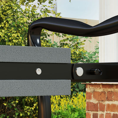 Outsunny Steel Frame Padded Garden Kneeler, with Tool Bag - Grey 