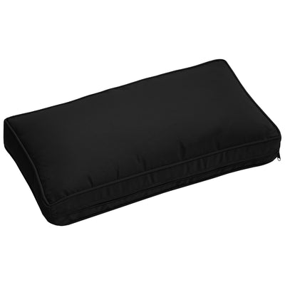 Outsunny Garden Rattan Sofa Cushion Polyester Cover Replacement Outdoor- No Cushion Included, Black 