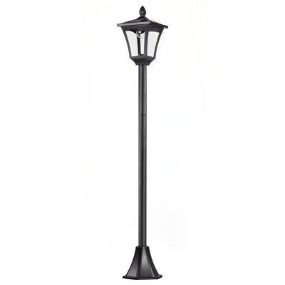 Outsunny Outdoor Garden Solar Post Lamp Sensor Dimmable LED Lantern Bollard Pathway 1.6M Tall – Black 