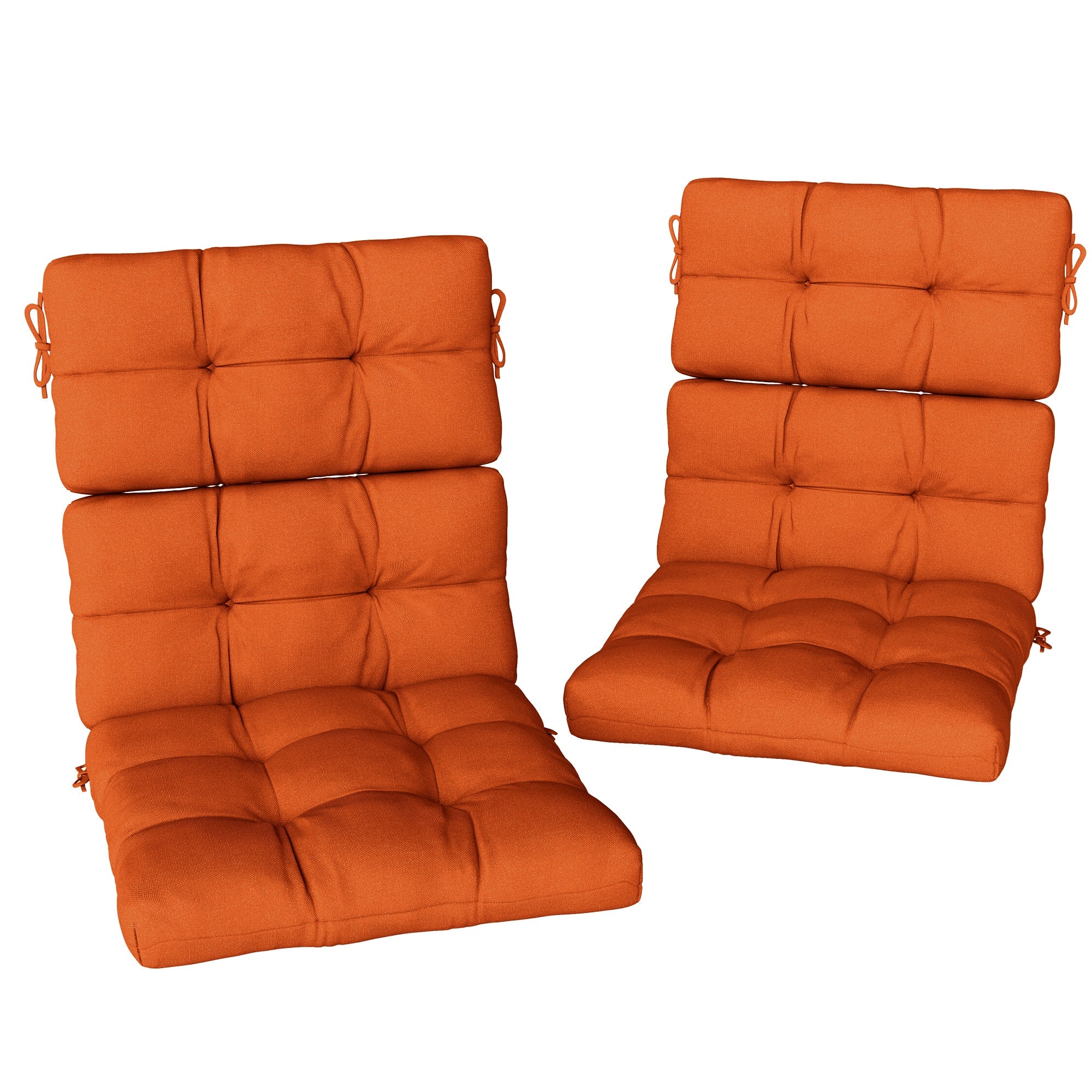 Outsunny Set of Two Padded Outdoor Seat Cushions - Orange 