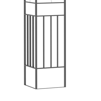 Outsunny 3 x 3m Outdoor Steel Gazebo with 2 Tier Roof, Garden Gazebo Patio Canopy Marquee Shelter with Decorative Steel Frame - Grey 