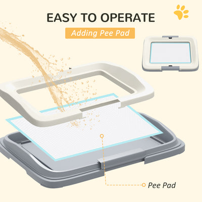 PawHut Dog Toilet Tray for Training Dogs, Dog Litter Tray for Indoor, Outdoor, 47 x 34 x 6cm 