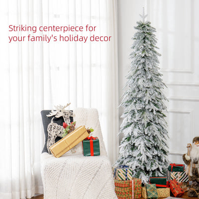 HOMCOM 6ft Snow-Covered Unlit Artificial Christmas Tree 