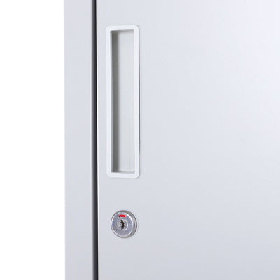 Vinsetto Locker Cabinet Storage Cold Rolled Steel w/ Shelves Vertical Cupboard Grey 38 x 46 x 180 cm 