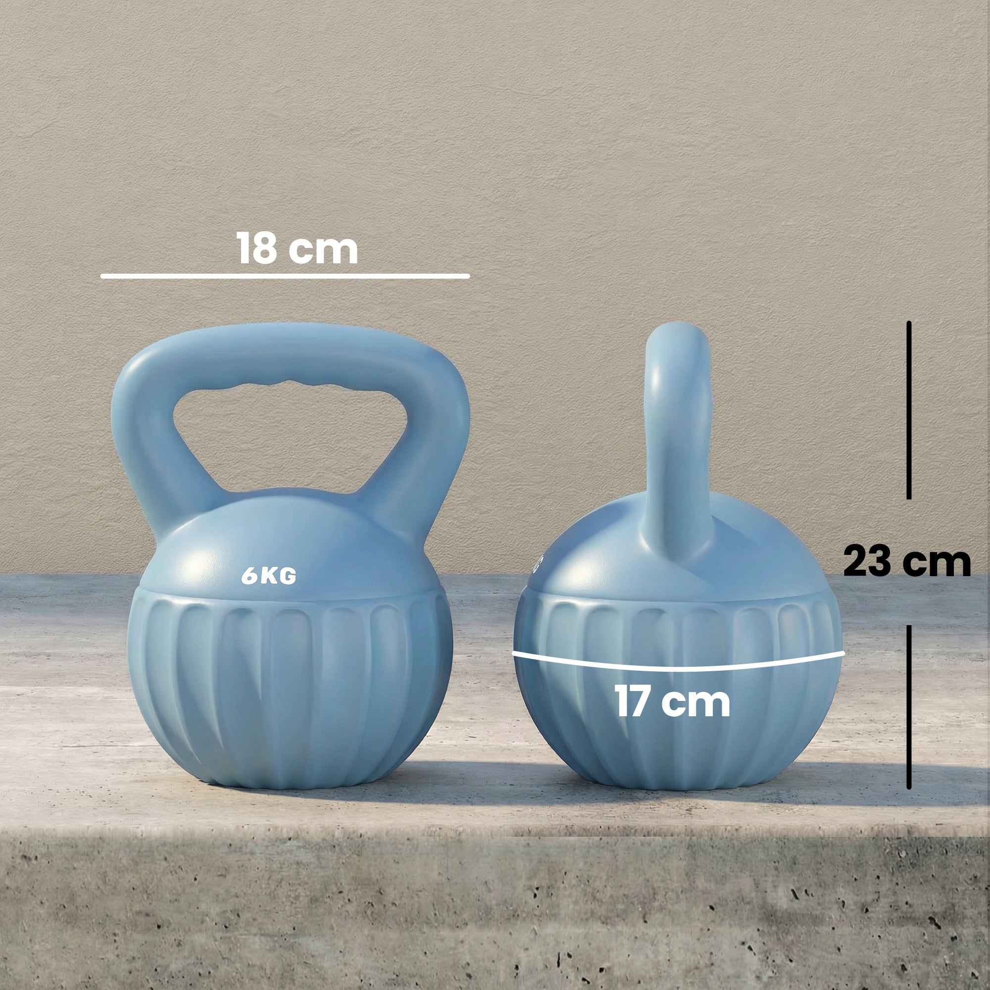 SPORTNOW Kettlebell for Strength Training Kettle Bell with Non-Slip Handle 6 kg Blue 