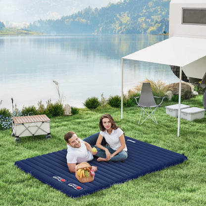Outsunny 2 Person Camping Inflatable Mattress - Navy Blue 
