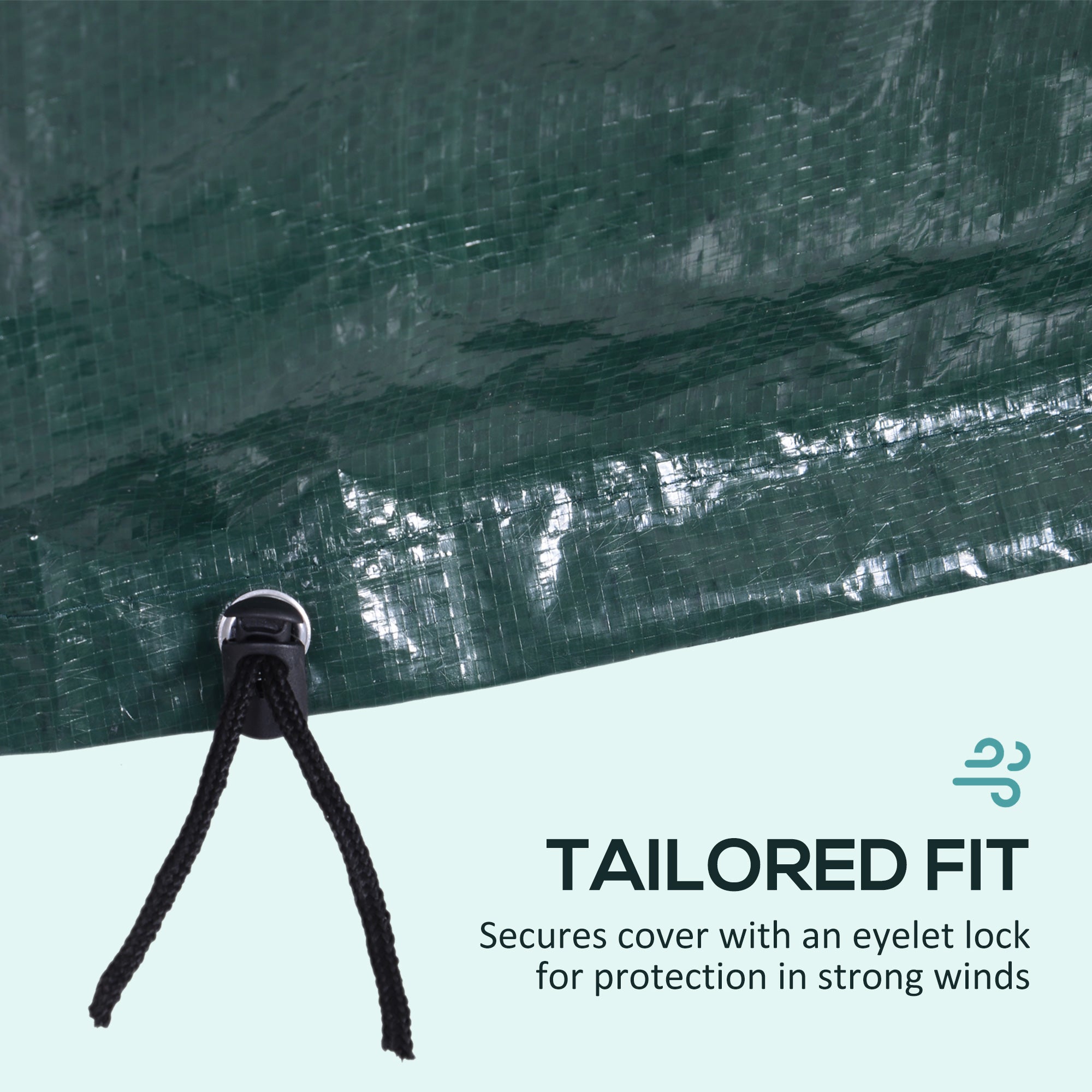 Outsunny Garden Furniture Cover, Waterproof Anti-UV Large Protective Patio Set Covers, 235 x 190 x 90cm, Green 