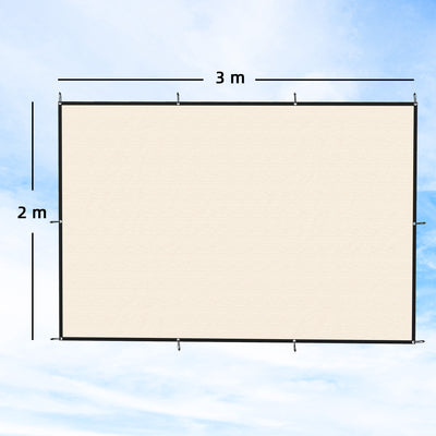 Outsunny Sun Shade Sail UV Protection Canopy with Stainless Steel Eyelets for Patio Garden 2 x 3 m Beige 