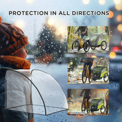 HOMCOM Baby Bike Trailer Cover, Anti Dust Rain Snow, Cold Wind, 76 x 61 x 61 cm 