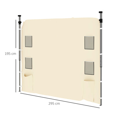 Outsunny 195 x 295cm Replacement Gazebo Sidewall - Beige 