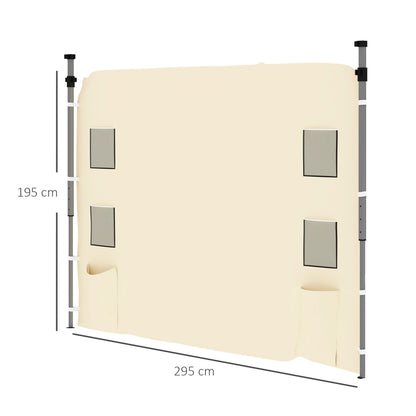 Outsunny 195 x 295cm Replacement Gazebo Sidewall - Beige