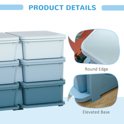 HOMCOM Kids Storage Unit, with Six Drawers - Blue 