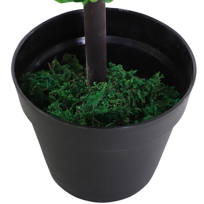 Outsunny Set of 2 Artificial Boxwood Ball Topiary Trees Potted Decorative Plant Outdoor and Indoor Décor (112cm) 
