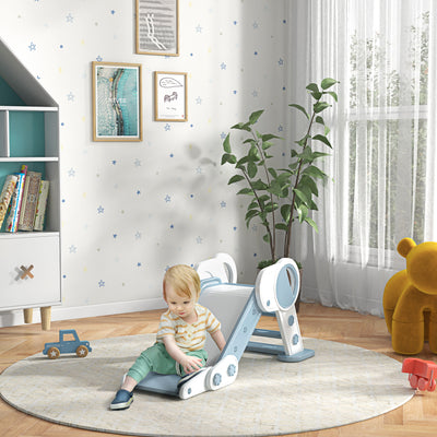AIYAPLAY Foldable Kids Slide, Freestanding Baby Slide, for Ages 1.5-3 Years, Grey & Beige 