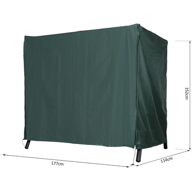 Outsunny 152 x 177cm Three-Seater Swing Chair Protective Cover Green 