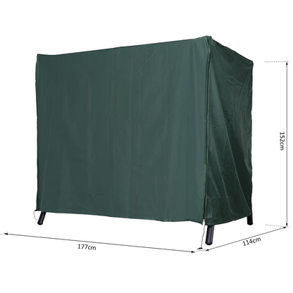 Outsunny 152 x 177cm Three-Seater Swing Chair Protective Cover Green 