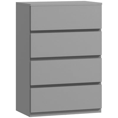 HOMCOM Chest of Drawers, 4-Drawer Storage Cabinets, Modern Dresser, Storage Drawer Unit for Bedroom 