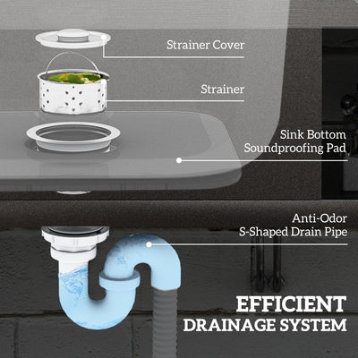 HOMCOM Outdoor Stainless Steel Kitchen Sink, Freestanding Sink Single Bowl with Cold and Hot Water Pipe and Storage Shelves 