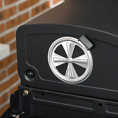 Outsunny Dual Fuel BBQ Grill - Black 