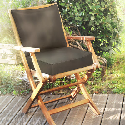 Outsunny Outdoor Seat and Back Cushion Set Patio Deep Seating Chair Replacement Cushion 