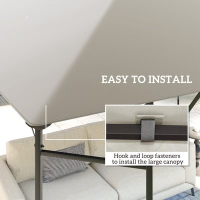 Outsunny 3 x 3(m) Gazebo Canopy Replacement, for 01-0867 - Light Grey 