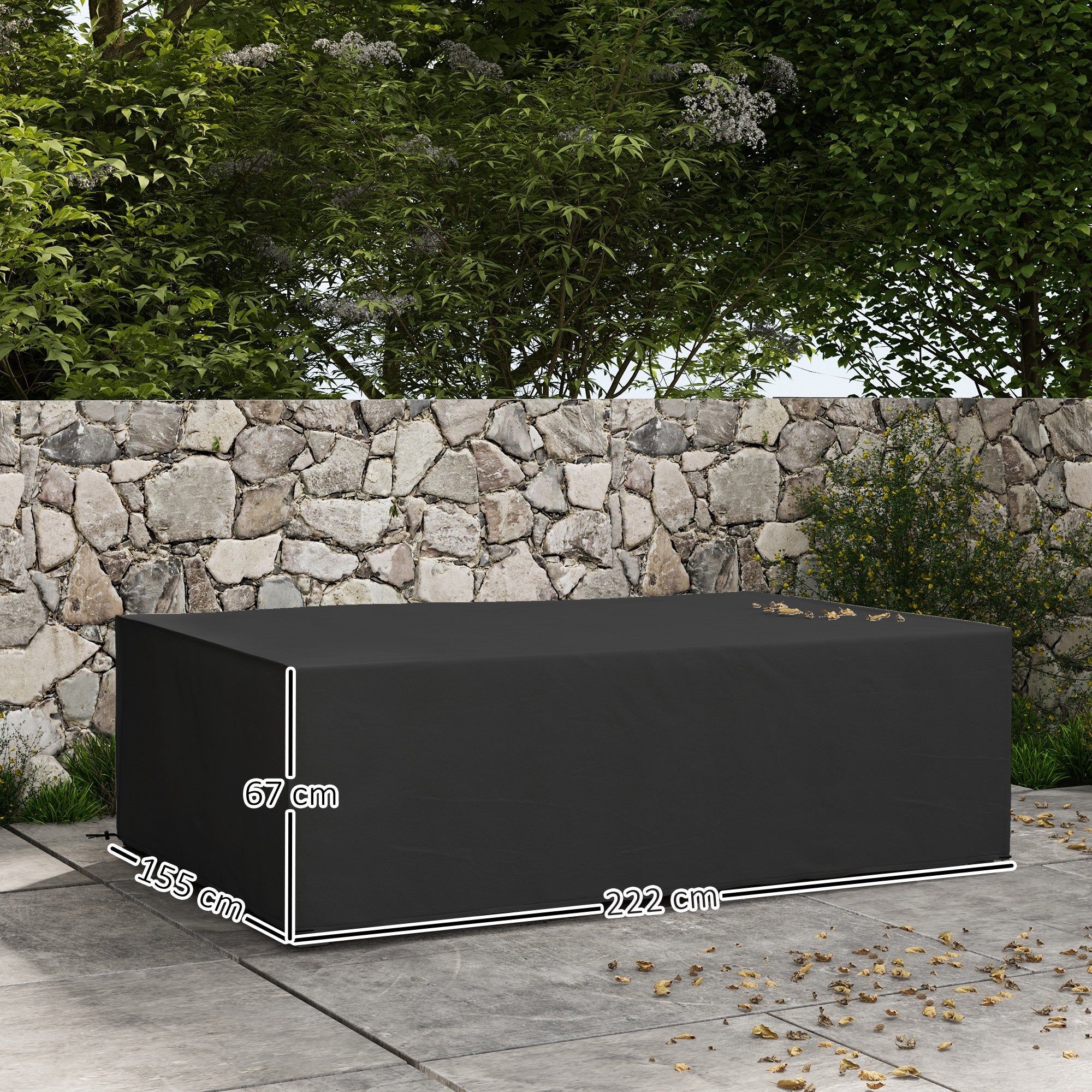 Outsunny 155 x 222cm Waterproof Furniture Cover - Black 