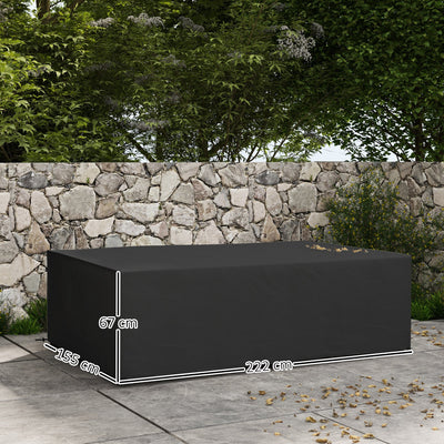 Outsunny 155 x 222cm Waterproof Furniture Cover - Black 