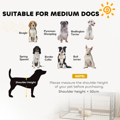 PawHut 2 Piece Dog Pen Expansion Pack for 80cm High Pet Playpen with 3 Stakes, for Small and Medium Dogs 
