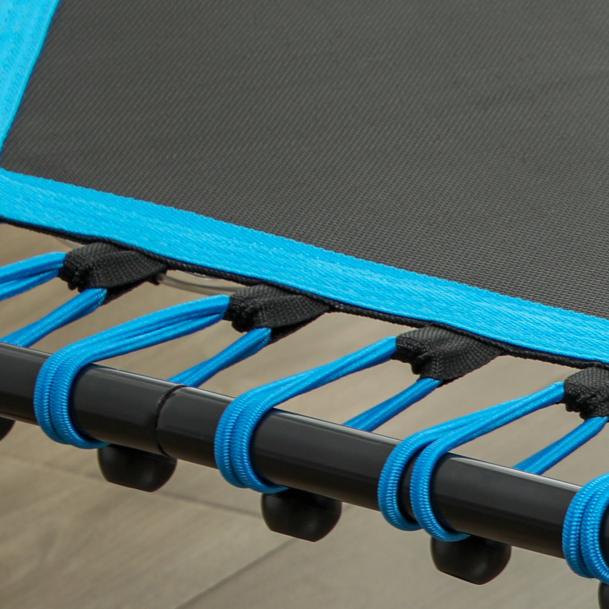 SPORTNOW 45" Rebounder Trampoline for Adults, Quiet Bungee Rebounder with LED Lights and Adjustable Handle, Blue