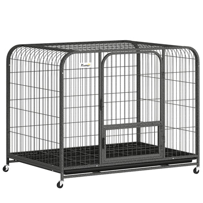 PawHut Heavy Duty Dog Crate,109 x 72 x 85 cm, Large Dog Cage for Small to Large Breeds